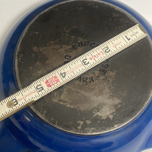 Copco Sauté Pan 8" Pan Skillet Cast Iron Enamel Michael Lax Denmark Blue 109E - Picture 17 of 17
